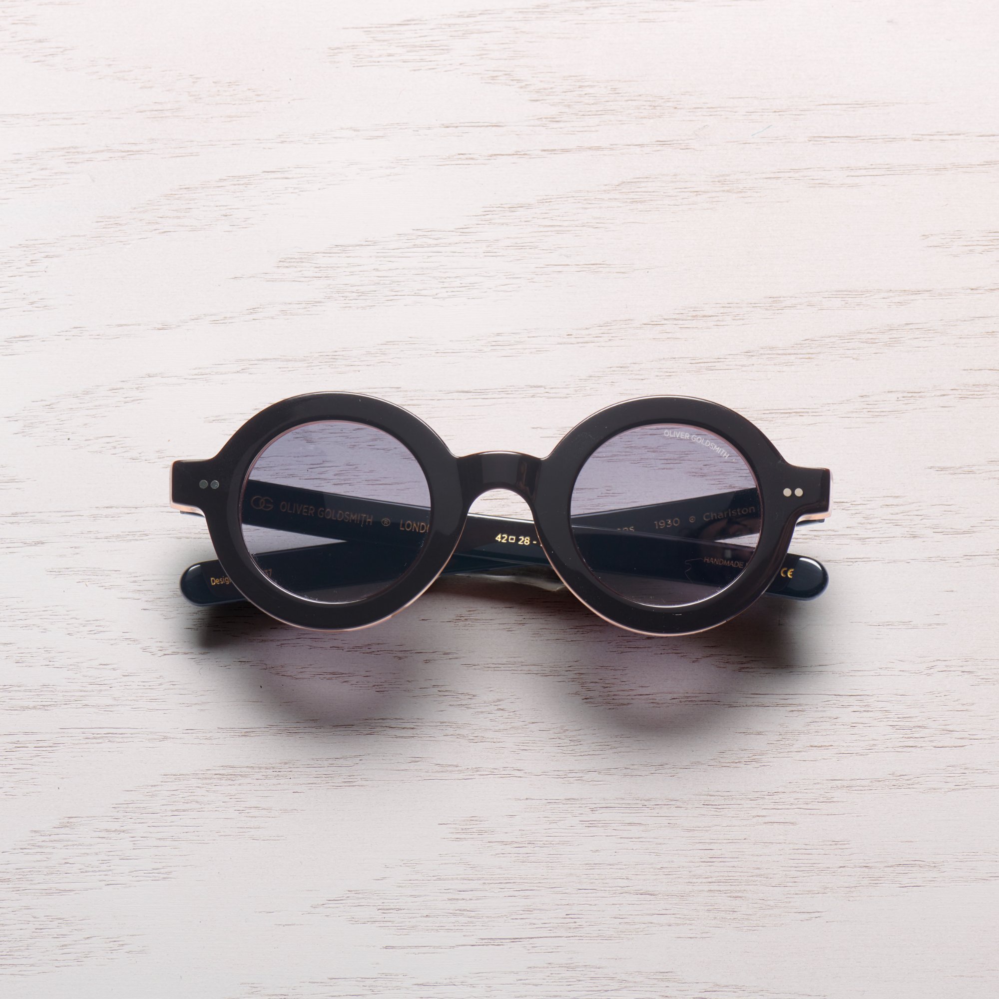 Oliver Goldsmith round black sunglasses